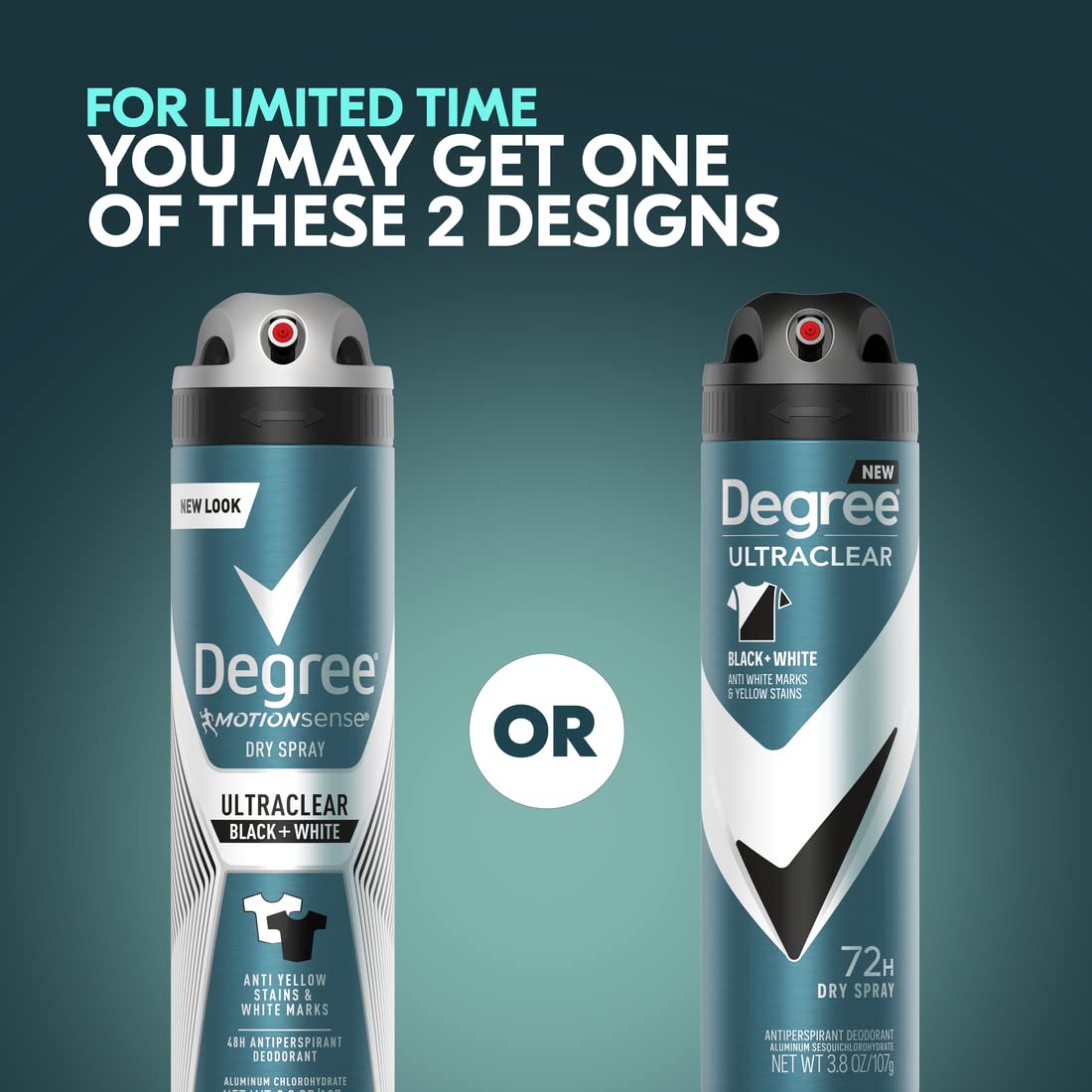 Degree Men Antiperspirant Deodorant Dry Spray Black + White 3 Count Protects from Deodorant Stains Antiperspirant for Men with MotionSense Technology 3.8 OZ - Image 3
